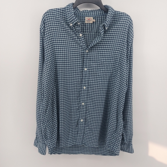 Faherty Faherty Stretch Oxford Check Shirt 2.0 Size XL Cotton Lyocell - Picture 4 of 12